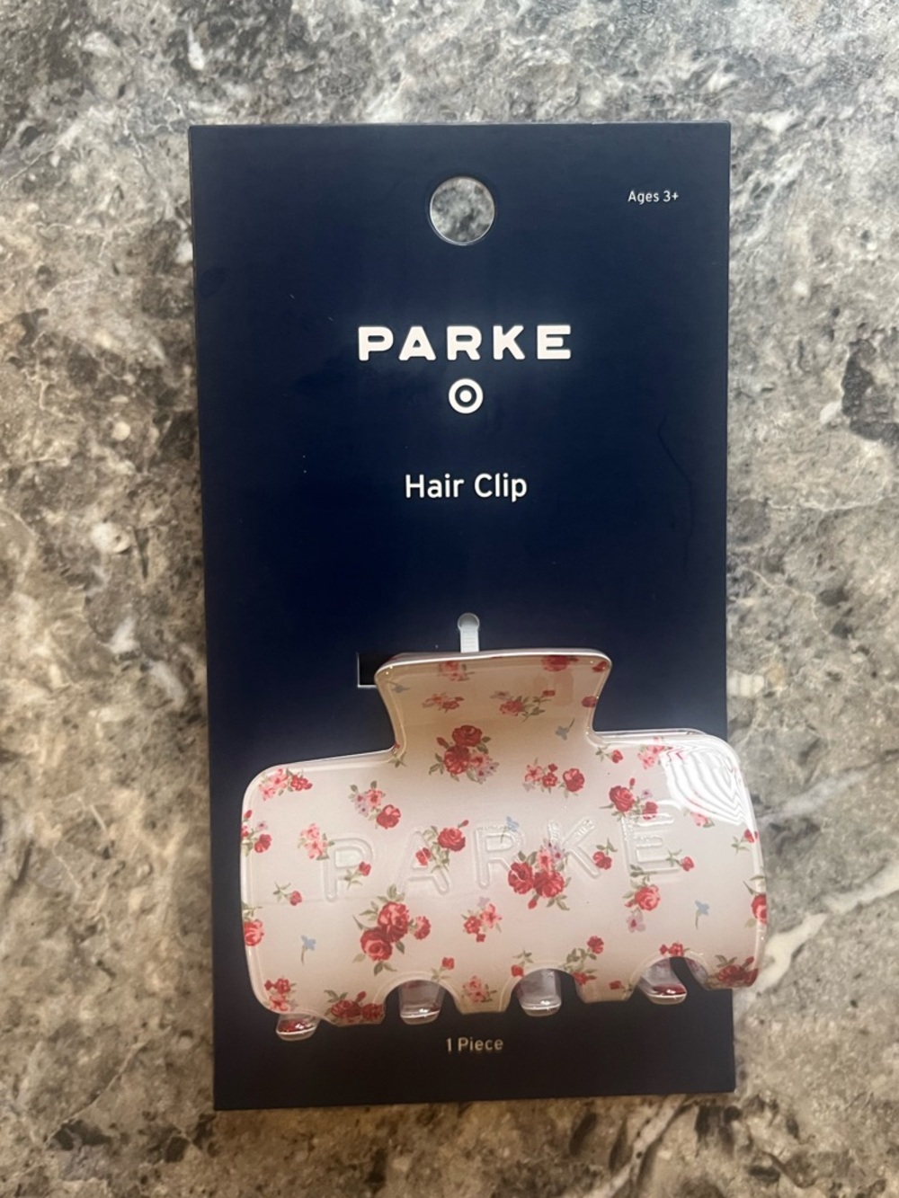 Parke x Target cream floral hair clip
